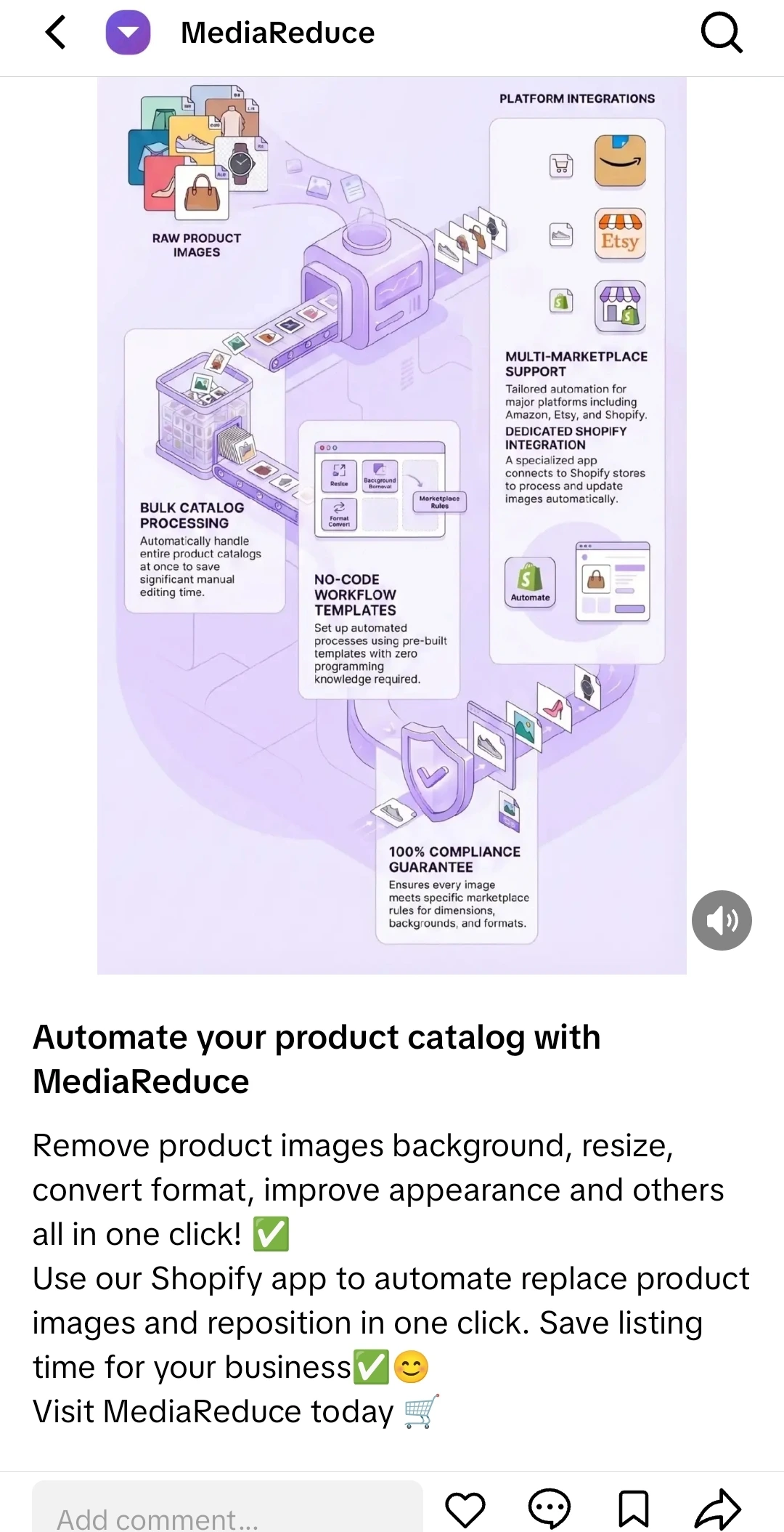 MediaReduce TikTok post published with Postlore